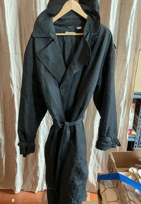 Giorgio Armani Black Trench Coat - Image 1 of 6