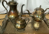 Vintage Silver Plate Tea Service, Etc - thumbnail 2 of 7