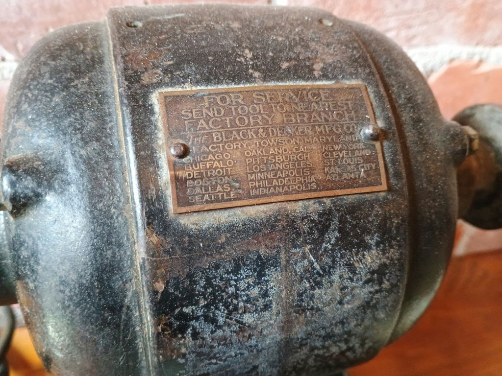 Vintage bench grinder with assorted grinding and polishing wheels - image 3 of 3