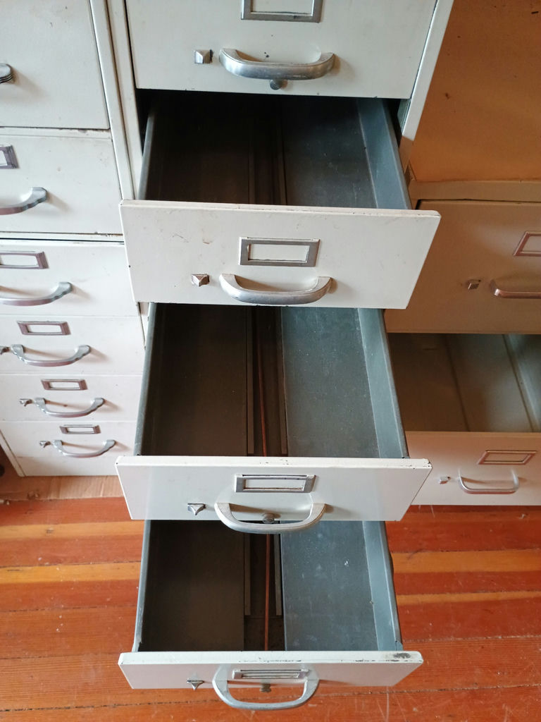 Two vintage Library metal file cabinets - image 6 of 7