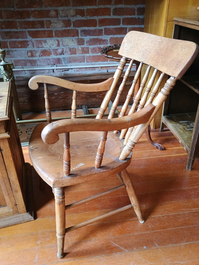 Vintage wooden cabinet and chair - image 3 of 8