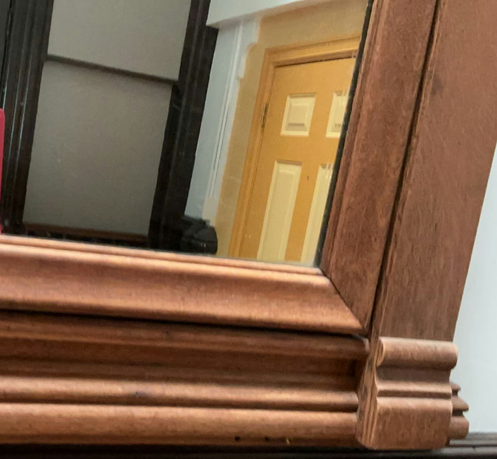 Antique Bureau Mirror - image 5 of 5