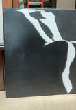 Black and white painting of a woman's backside by Local PT Artist - thumbnail 2 of 5