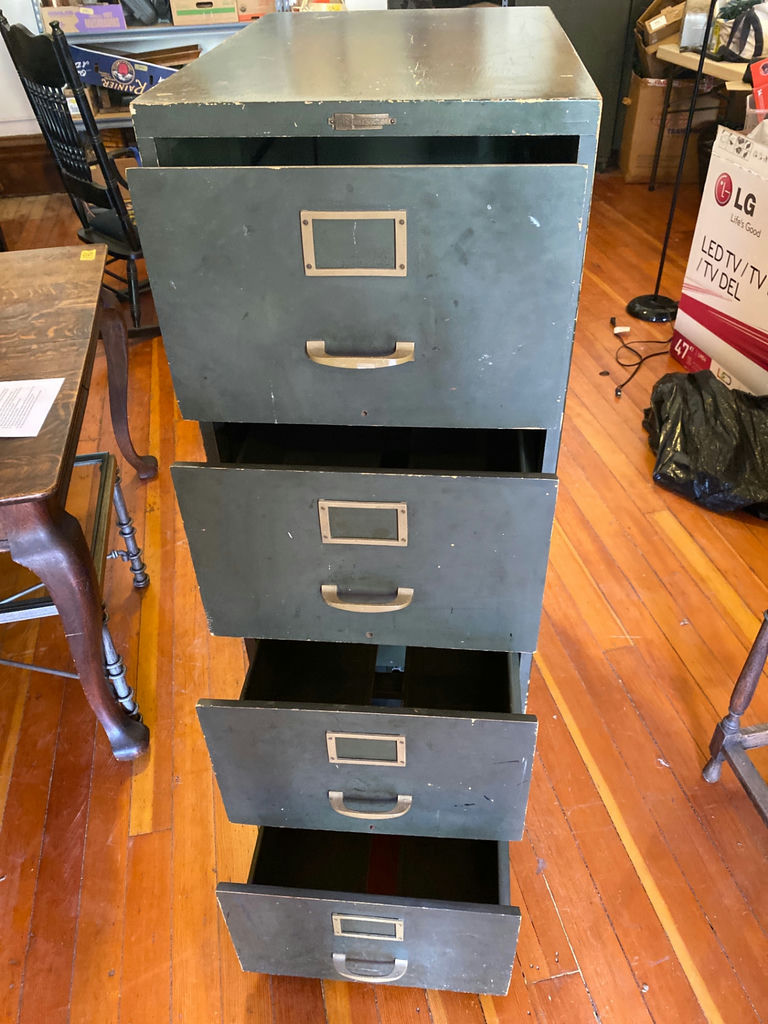 Vintage Wood, five-drawer filing cabinet - image 2 of 5