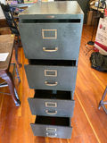 Vintage Wood, five-drawer filing cabinet - thumbnail 2 of 5