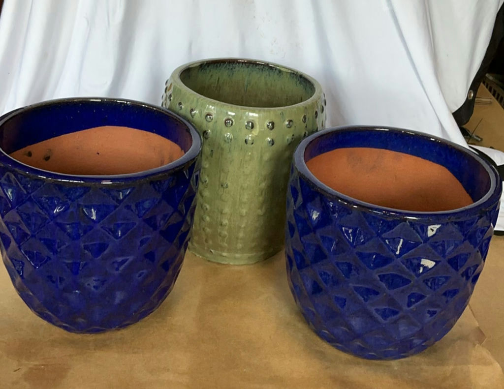 Three Beautiful Ceramic Pots - image 1 of 5