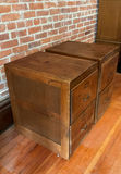 Two Vintage Wood File Cabinets - thumbnail 4 of 8