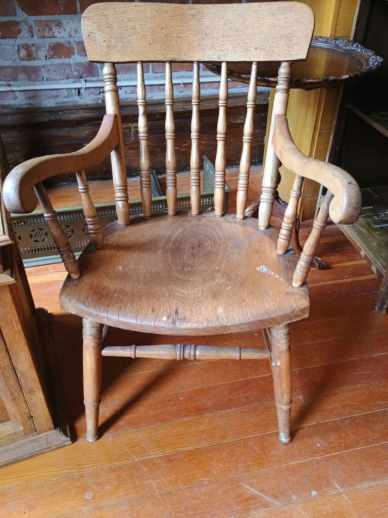 Vintage wooden cabinet and chair - image 2 of 8