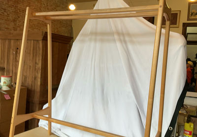 MCM Wood Quilt Rack - Image 1 of 5