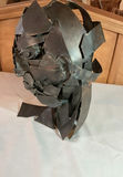Metal Sculpture of a head - thumbnail 2 of 4