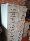 Two vintage Library metal file cabinets - thumbnail 2 of 7