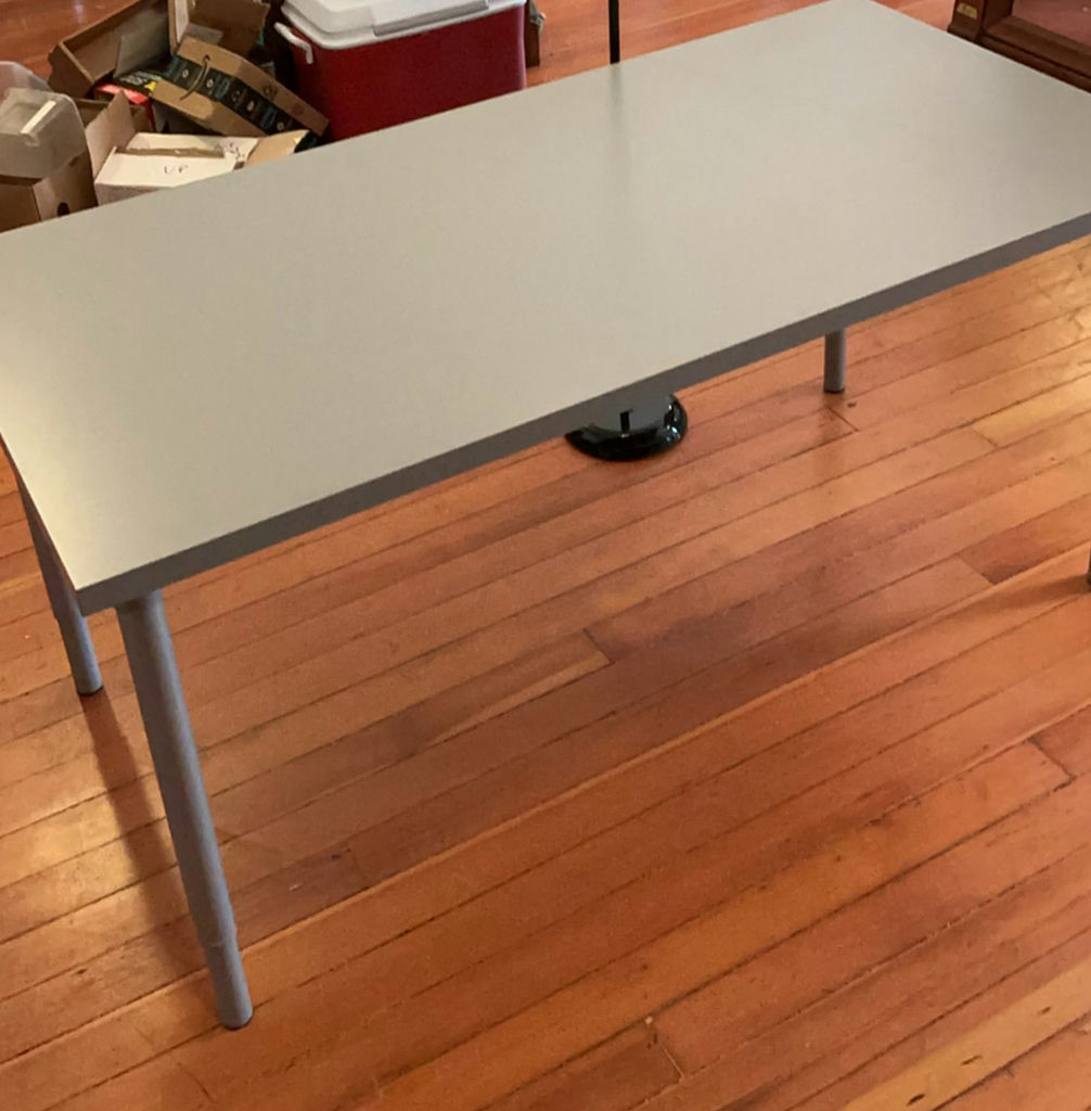 Standing Lamp And Metal long Table - image 2 of 5