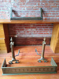 Copper and brass fireplace accessories  - thumbnail 1 of 11