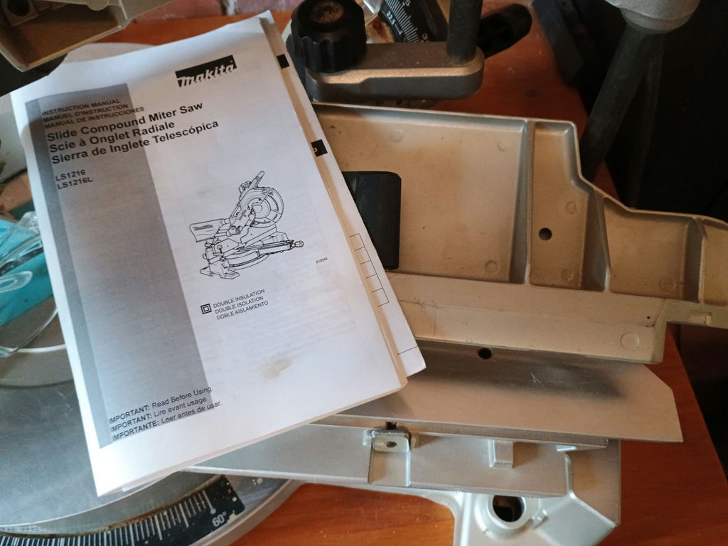 Makita sliding compound miter saw with safety glasses - image 4 of 4
