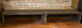 Two Vintage Very Long Wood Benches - thumbnail 1 of 5