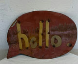Rustic Metal Sign, Hello! - thumbnail 2 of 3