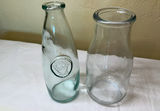 Small Milk Bottles, Cut Glass Creamer - thumbnail 3 of 5