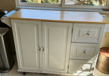 White Kitchen Island/storage - thumbnail 1 of 6