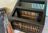 Decorative patterned tray with glassware, vases, bird sculpture and crate - thumbnail 8 of 8