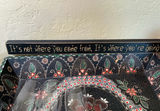 Decorative patterned tray with glassware, vases, bird sculpture and crate - thumbnail 4 of 8