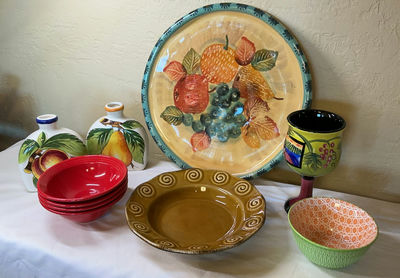 Fruit-themed ceramic dishware and decorative pieces - Image 1 of 9