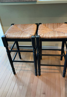 Thatched Counter Stools - Image 1 of 4