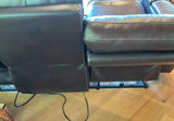 Chocolate Leather Recliner Couch - thumbnail 6 of 8