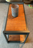 Grey Metal & Wood Coffee Table, Grey metal Candle Holder - thumbnail 2 of 4