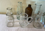Small Milk Bottles, Cut Glass Creamer - thumbnail 1 of 5
