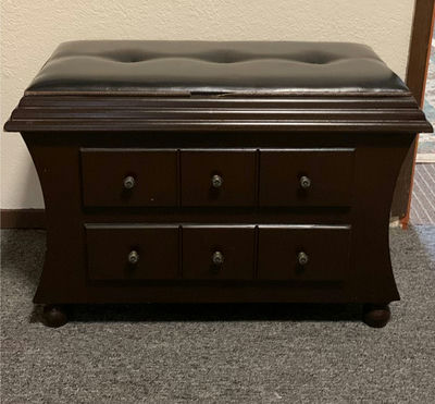 Two Drawer Entry Bench - Image 1 of 4