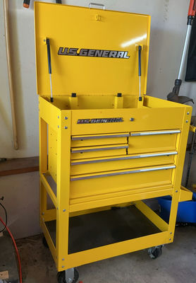 Yellow US General. Toolbox On Castors - Image 1 of 6
