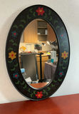 Colorful, Oval Mirror, And Decorative Wire Container - thumbnail 2 of 4