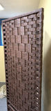 Four Panel, Brown Woven Folding Screen - thumbnail 3 of 4