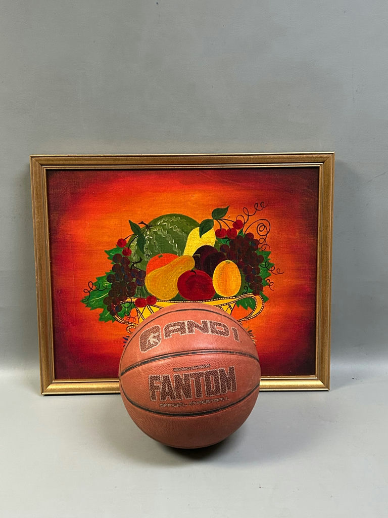 Still Life Folk Art Oil Painting - image 2 of 5
