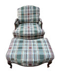 Ethan Allen Upholstered Chair W/ Ottoman - thumbnail 1 of 9