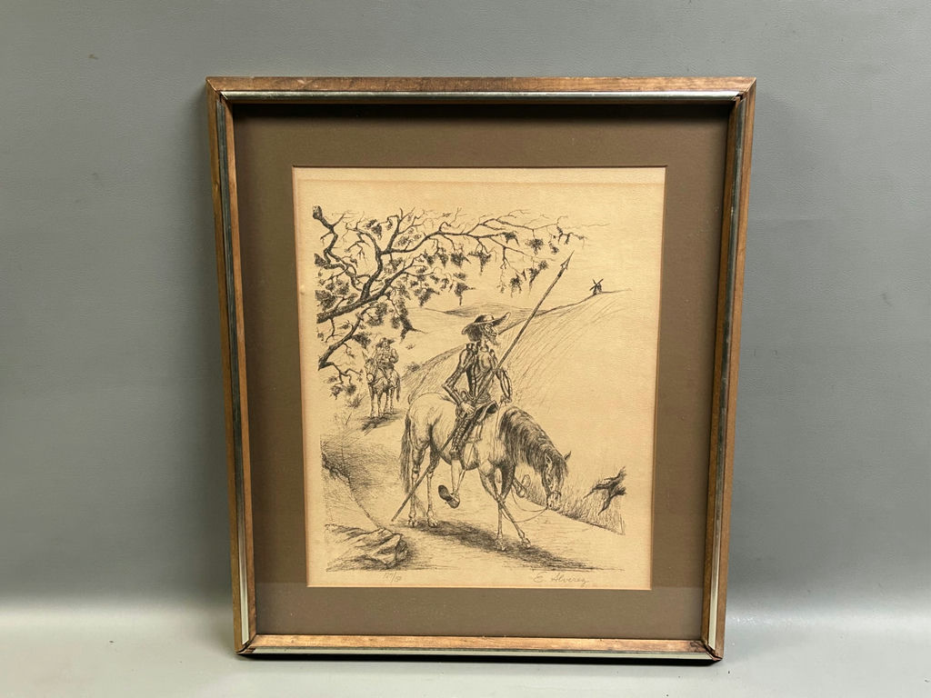 Don Quixote Lithograph Signed and Numbered  - image 1 of 5