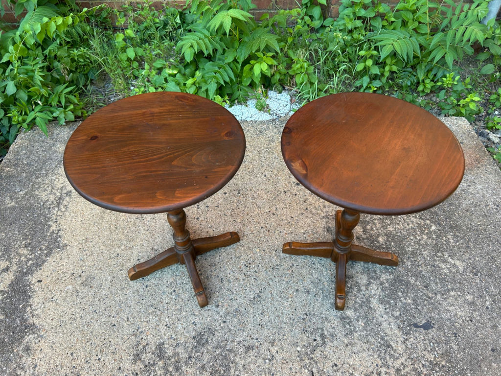 Baumritter Furniture Pedestal End Tables  - image 5 of 5