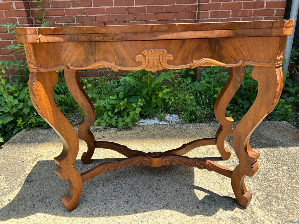 Rococo Revival Carved Game Table - image 4 of 8