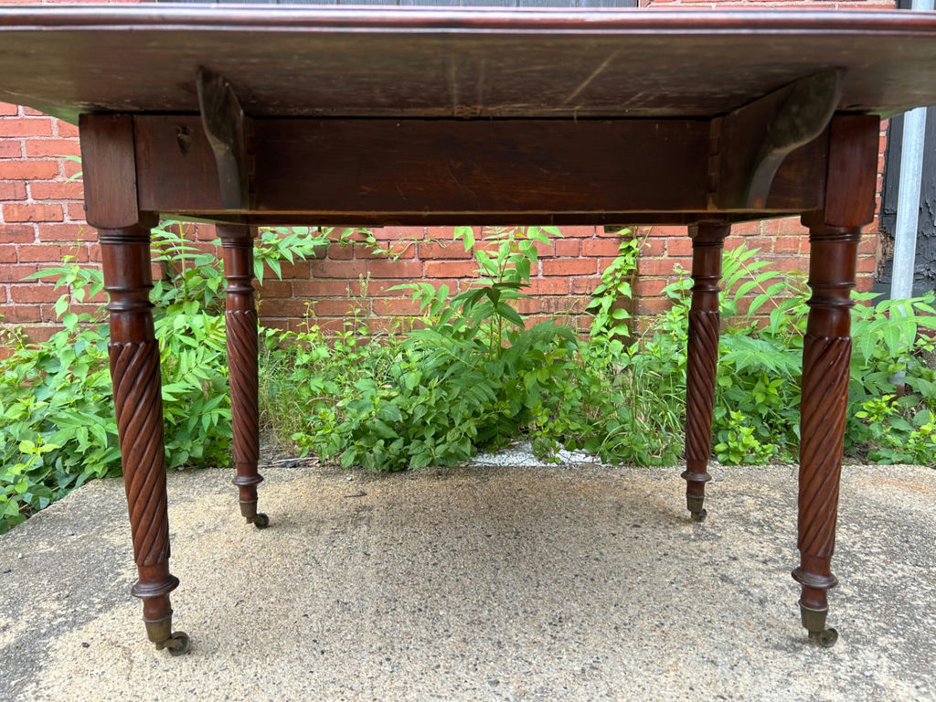 Antique One Drawer Drop Leaf Table - image 5 of 5