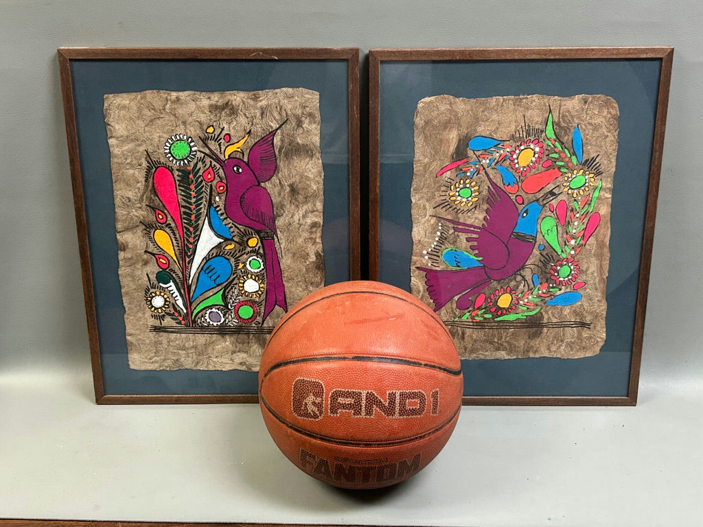 Vintage Amate Paintings on Bark Paper - image 2 of 5