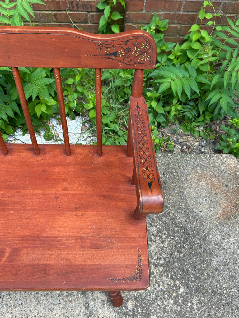 Farmhouse Hand Painted Bench  - image 6 of 6