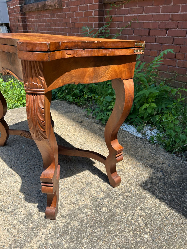 Rococo Revival Carved Game Table - image 6 of 8