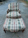 Ethan Allen Upholstered Chair W/ Ottoman - thumbnail 9 of 9