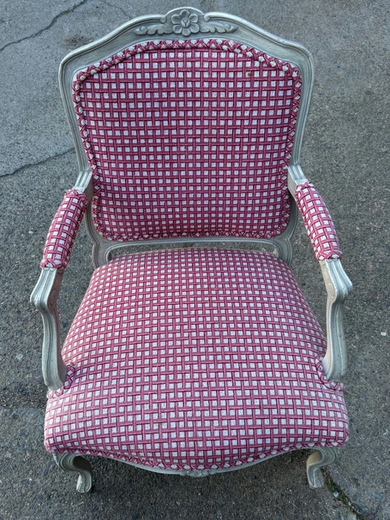 French Provincial Upholstered Armchair - image 2 of 5