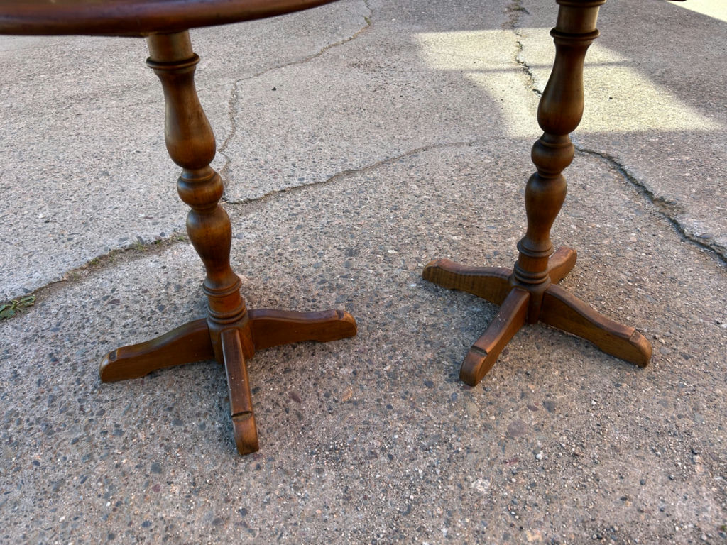 Baumritter Furniture Pedestal End Tables  - image 4 of 5