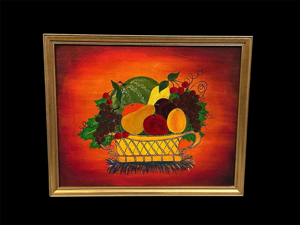 Still Life Folk Art Oil Painting - image 1 of 5