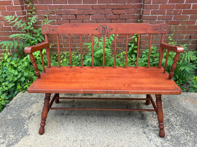 Farmhouse Hand Painted Bench  - Image 1 of 6
