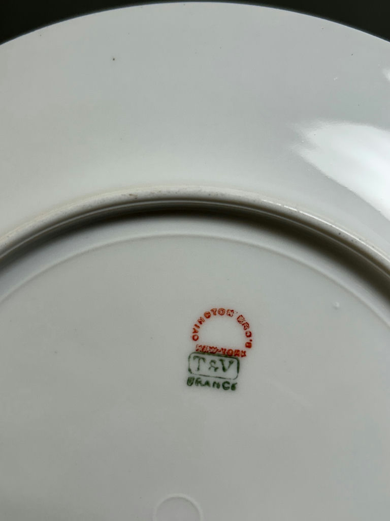 T&V France China Plates for Ovington Bros. - image 2 of 7