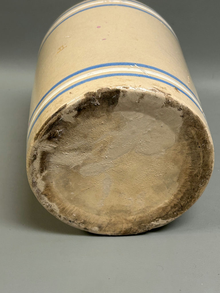 Antique Blue & White Stripe Stoneware Jug  - image 4 of 6