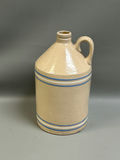 Antique Blue & White Stripe Stoneware Jug - thumbnail 1 of 6